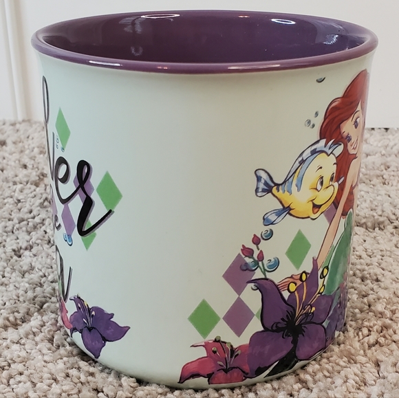 New Disney Under The Sea Ceramic 20oz Mug, The Little Mermaid, Ariel & Flounder - Picture 6 of 12